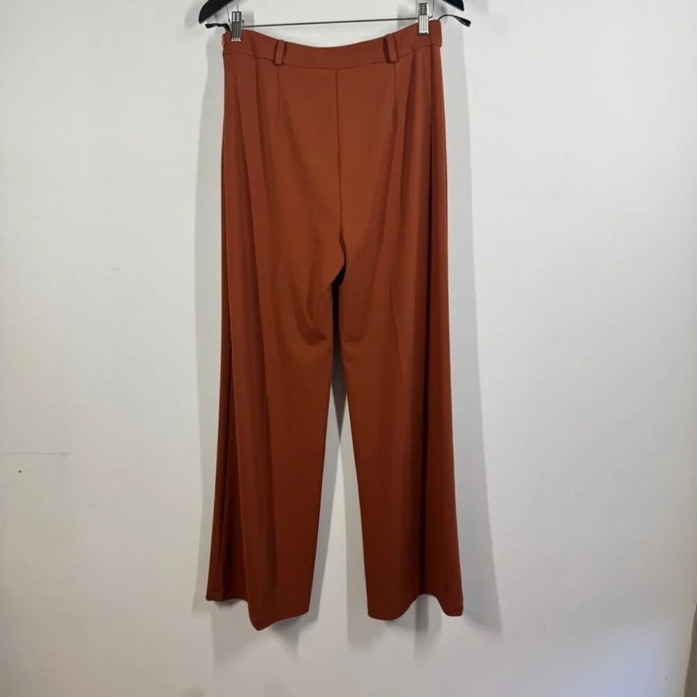 Mara’s Collection Rust Orange Pants Sleek Straight Leg Workwear Size Medium